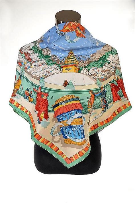 hermes prieres au vent|HERMES Silk Prieres au Vent Scarf 90 .